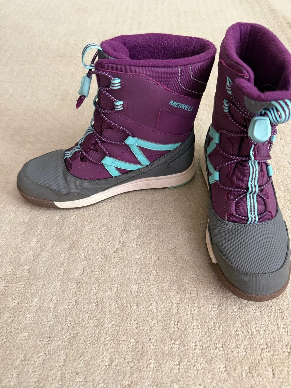 Merrell Kids Purple with Teal Accent Snow Boots